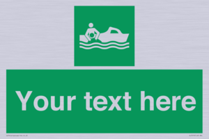 Custom sign safe condition Rescue boat